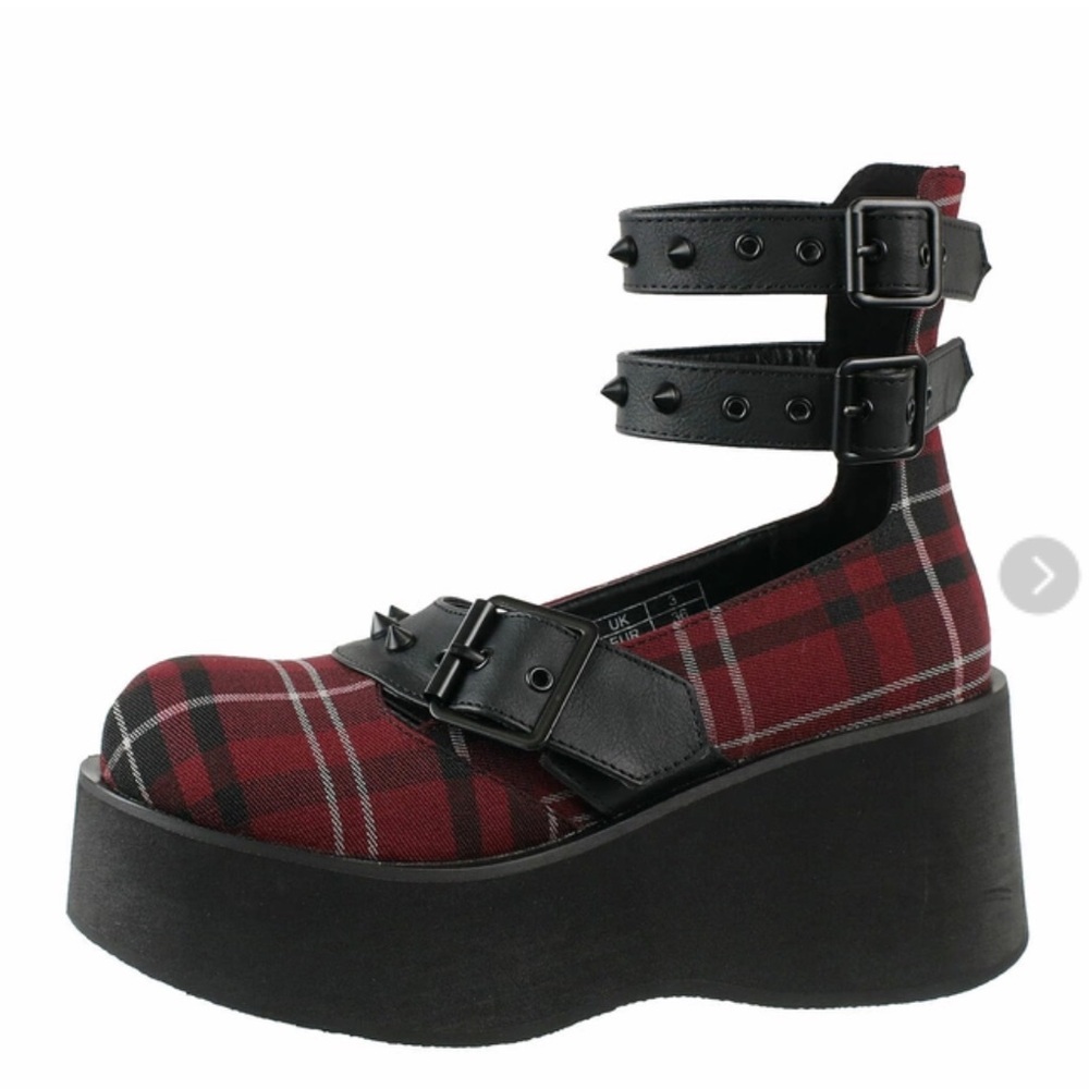 Killstar “Bloody Mary” Tartan Plaid Platform Mary Jane Shoes